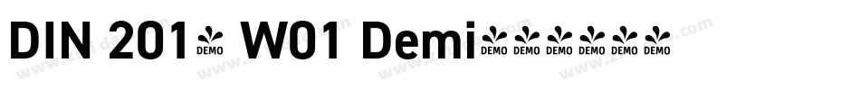 DIN 2014 W01 Demi字体转换